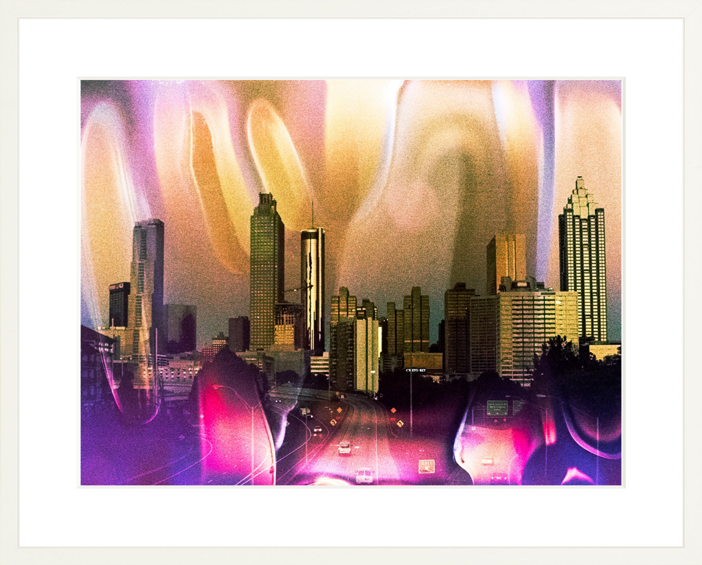 Purple & Pink Atlanta Skyline