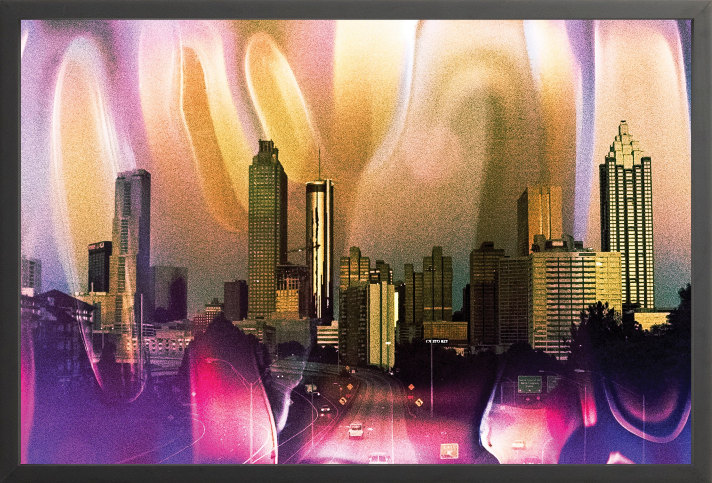 Purple & Pink Atlanta Skyline