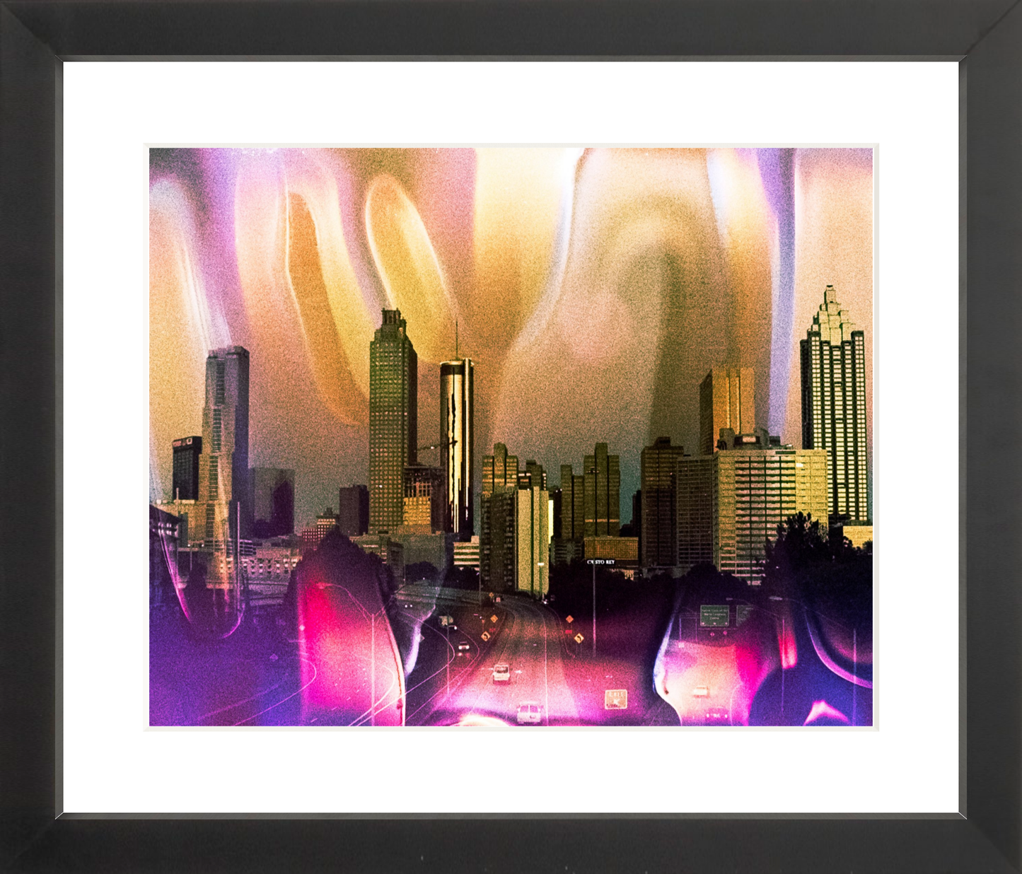 Purple & Pink Atlanta Skyline