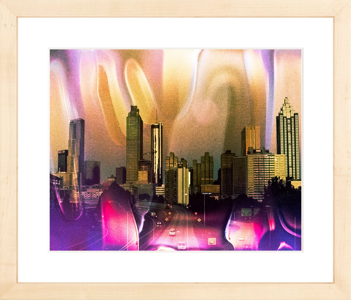 Purple & Pink Atlanta Skyline