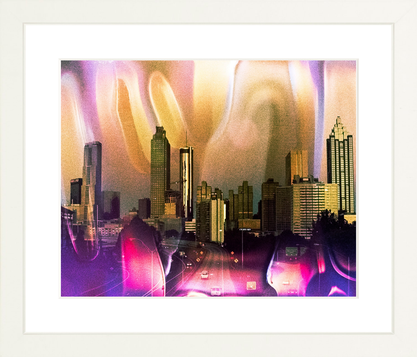 Purple & Pink Atlanta Skyline