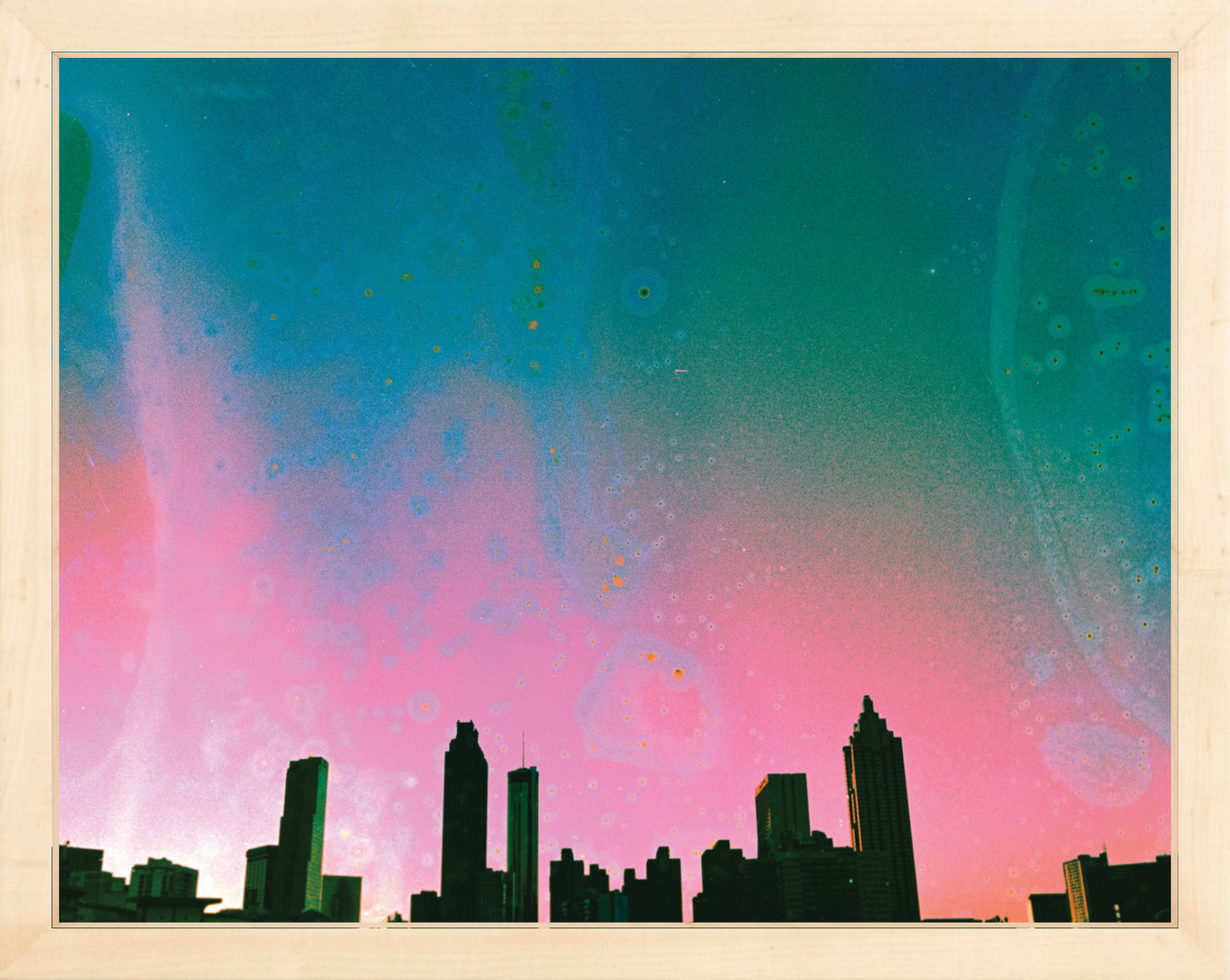 Teal & Pink Atlanta Skyline