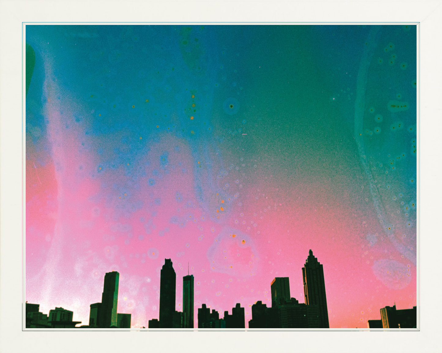 Teal & Pink Atlanta Skyline