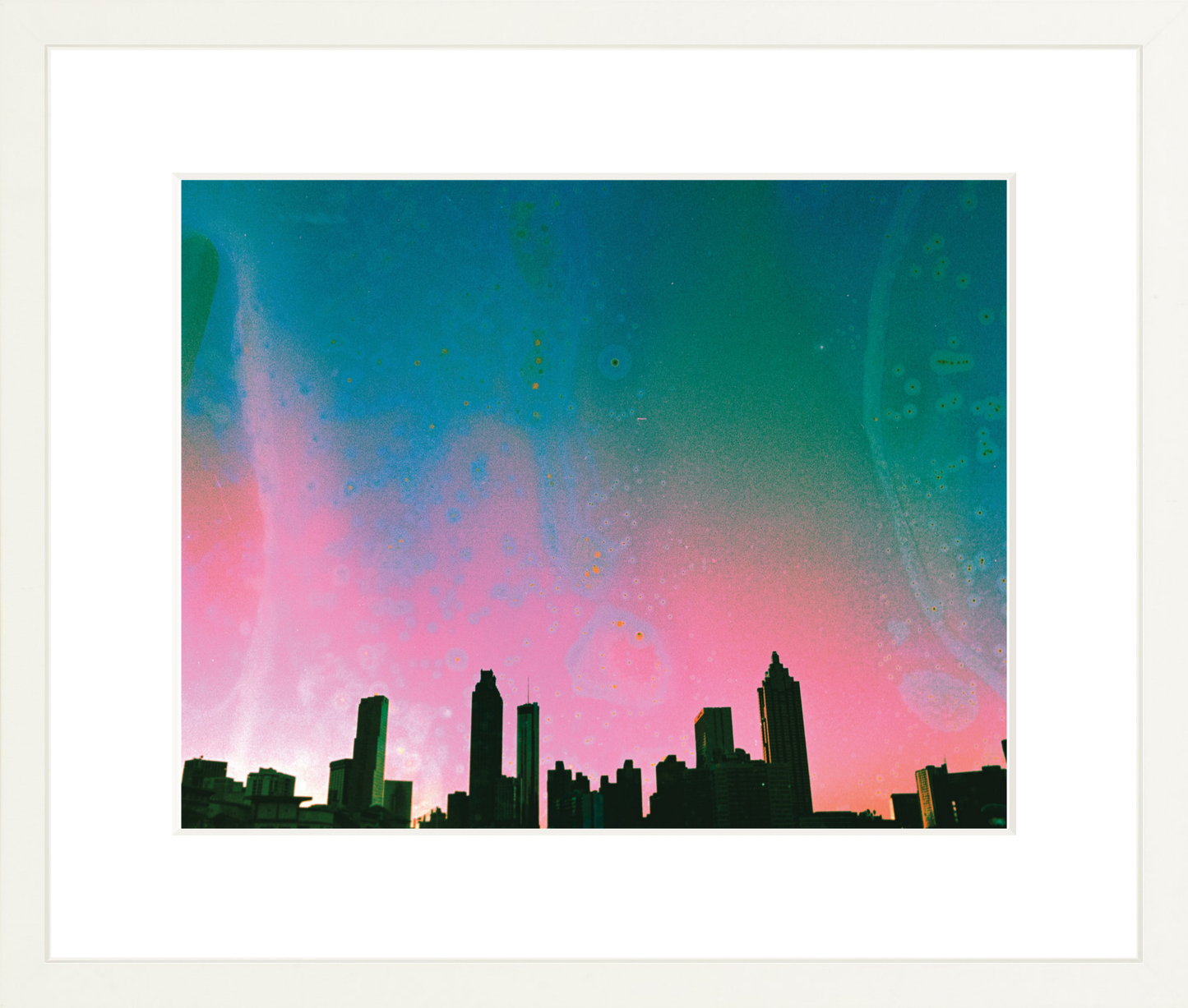 Teal & Pink Atlanta Skyline