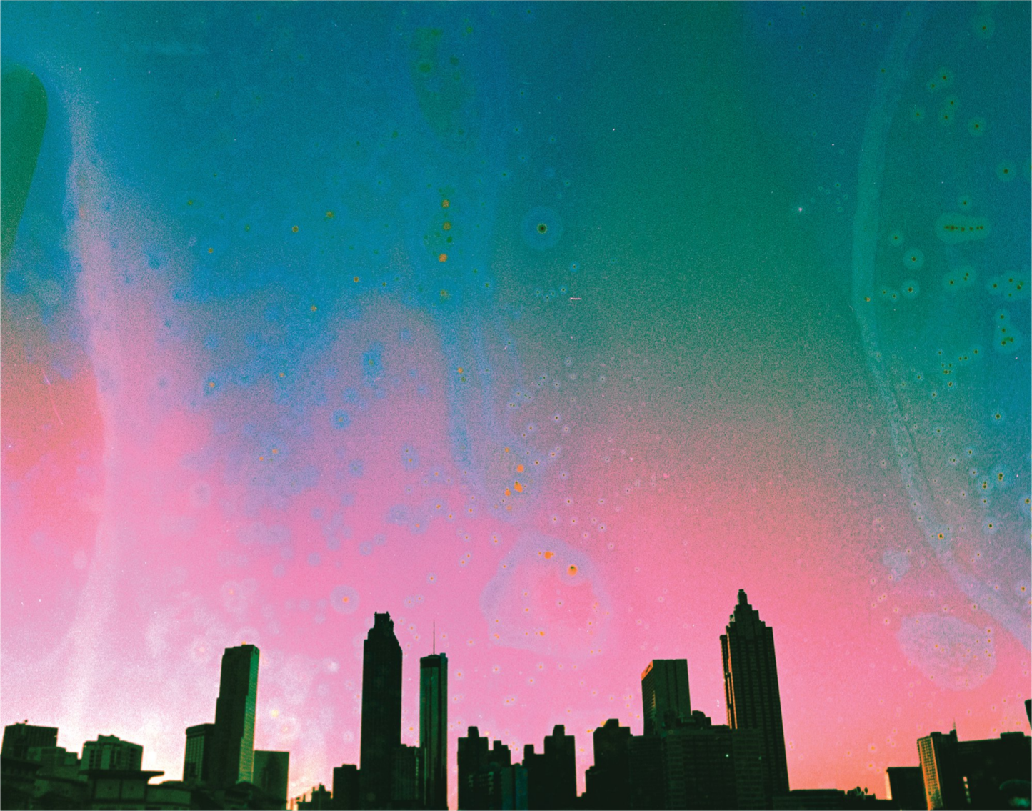 Teal & Pink Atlanta Skyline