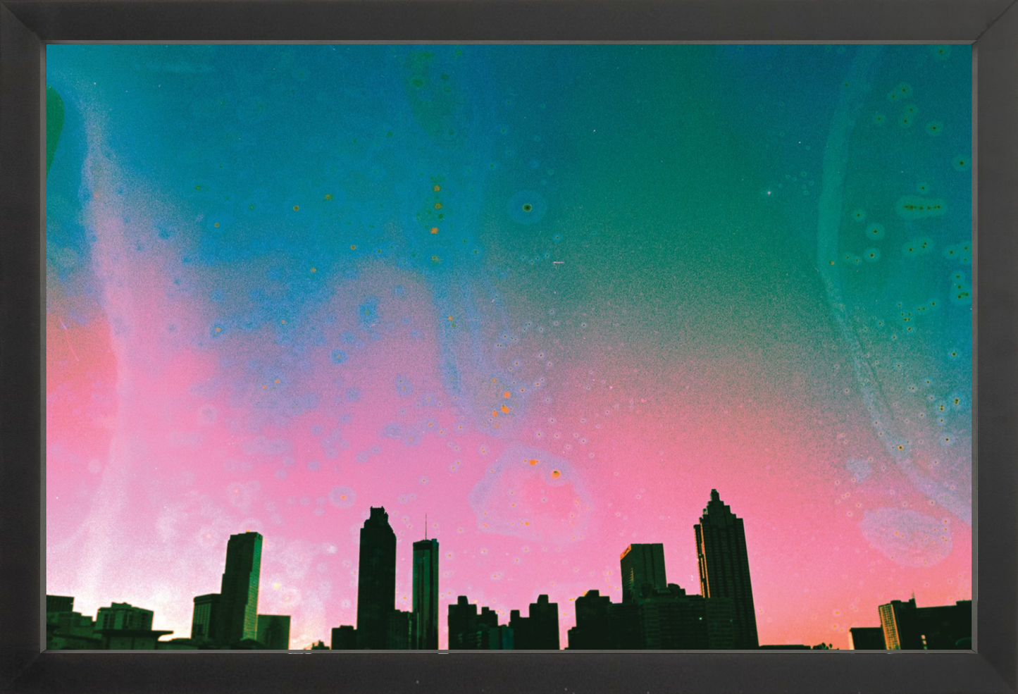 Teal & Pink Atlanta Skyline