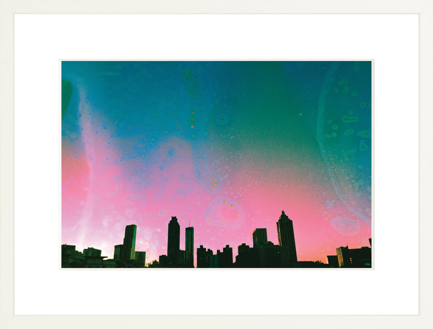 Teal & Pink Atlanta Skyline