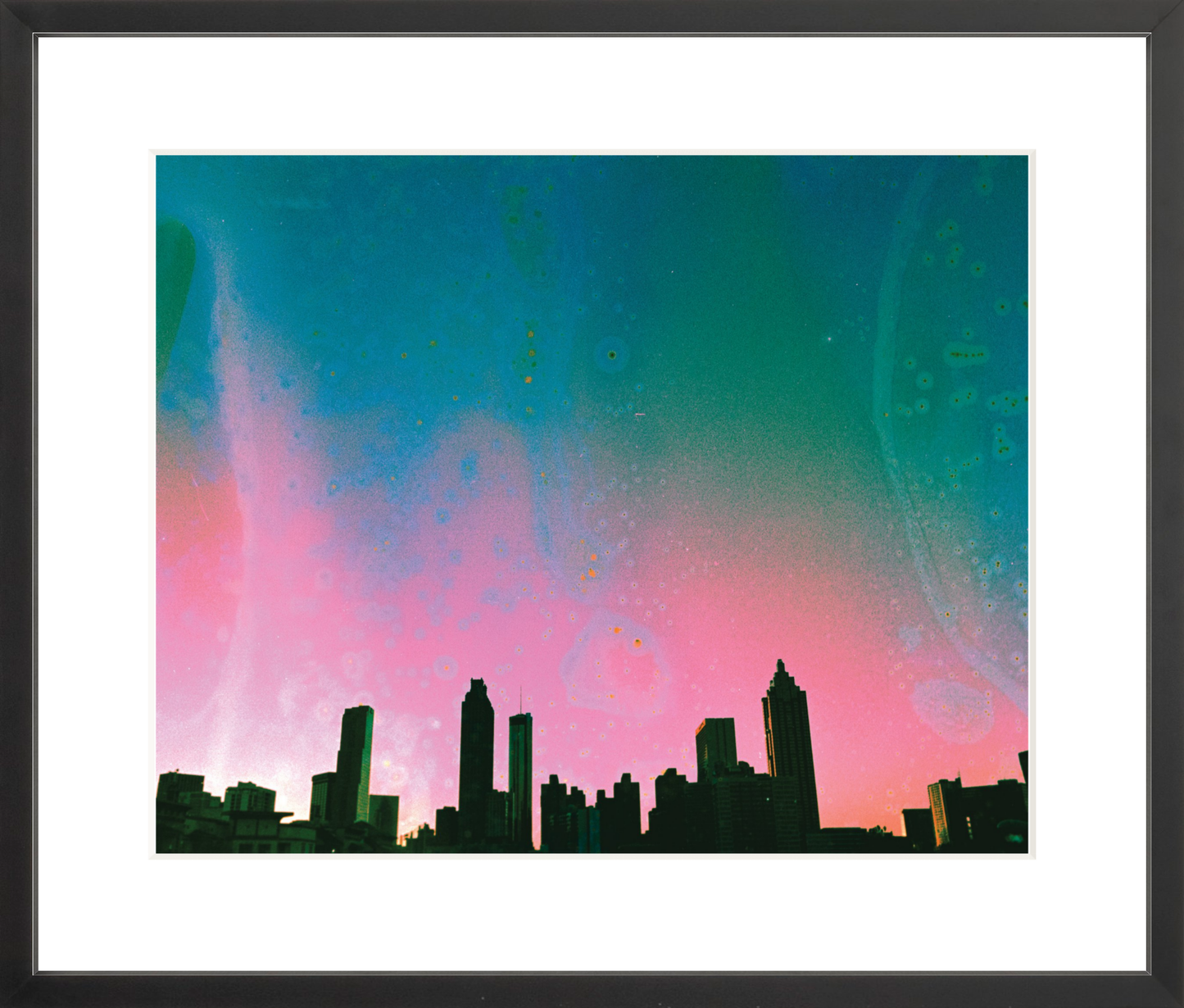 Teal & Pink Atlanta Skyline