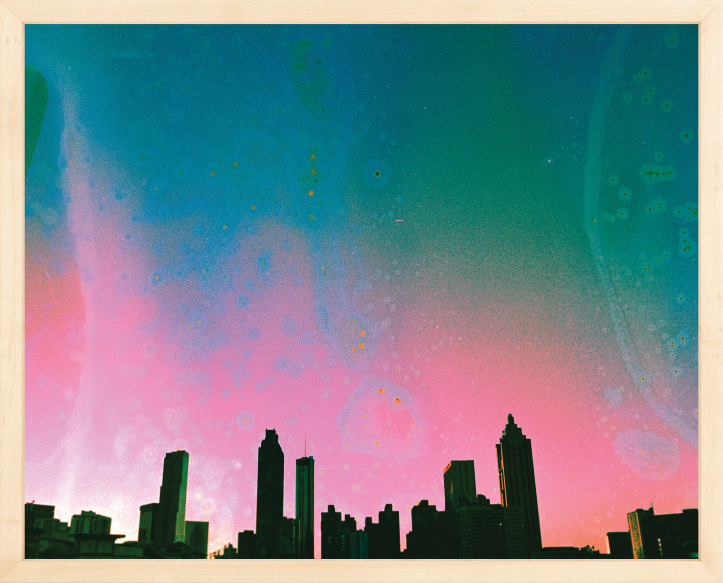 Teal & Pink Atlanta Skyline