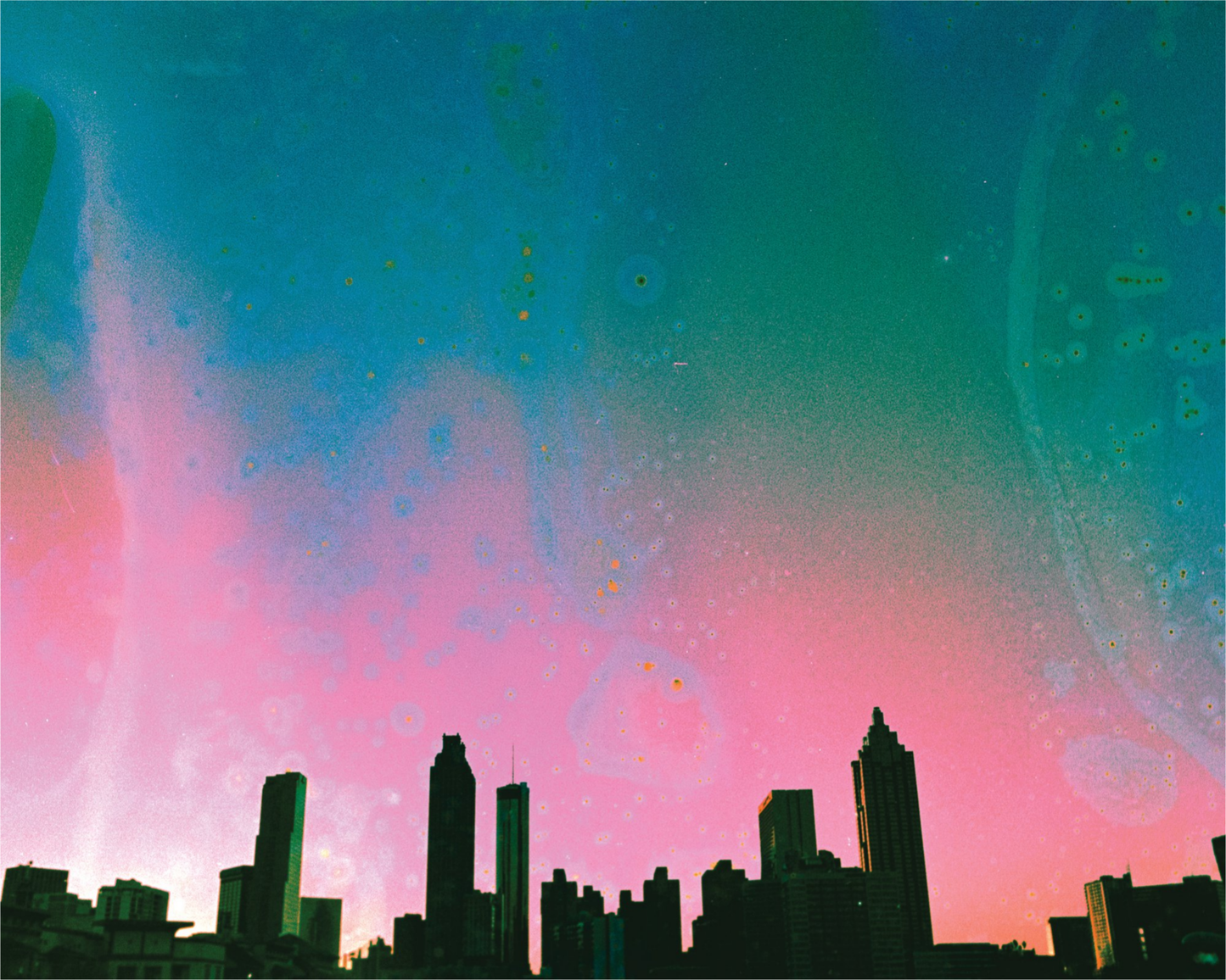 Teal & Pink Atlanta Skyline