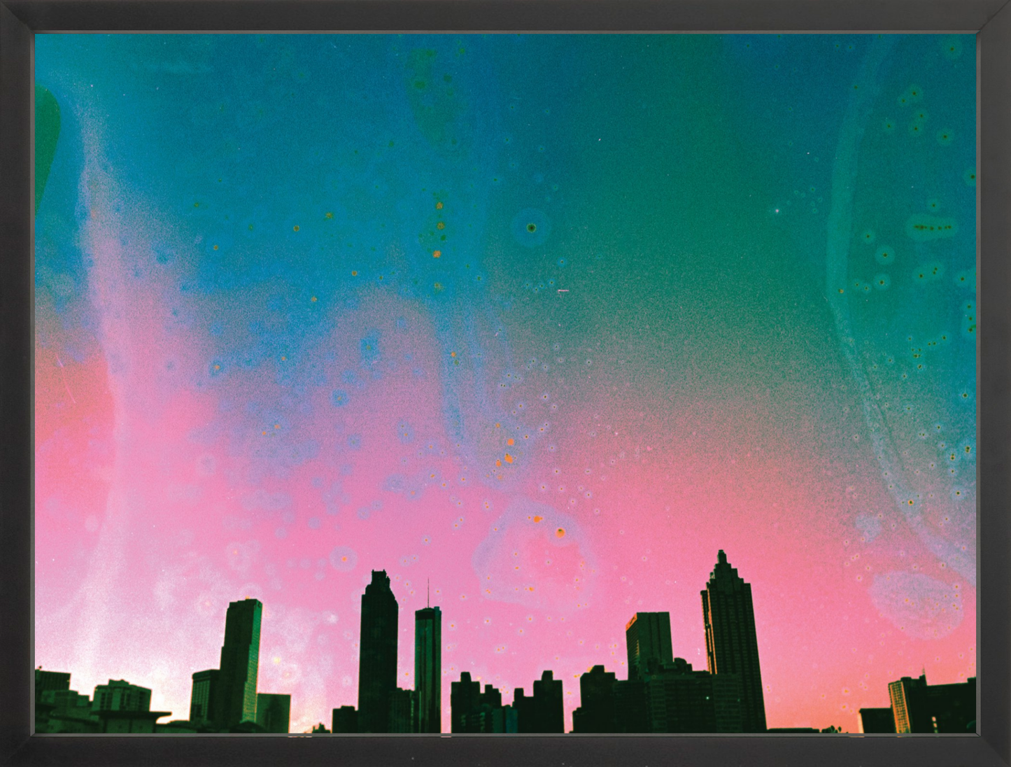 Teal & Pink Atlanta Skyline