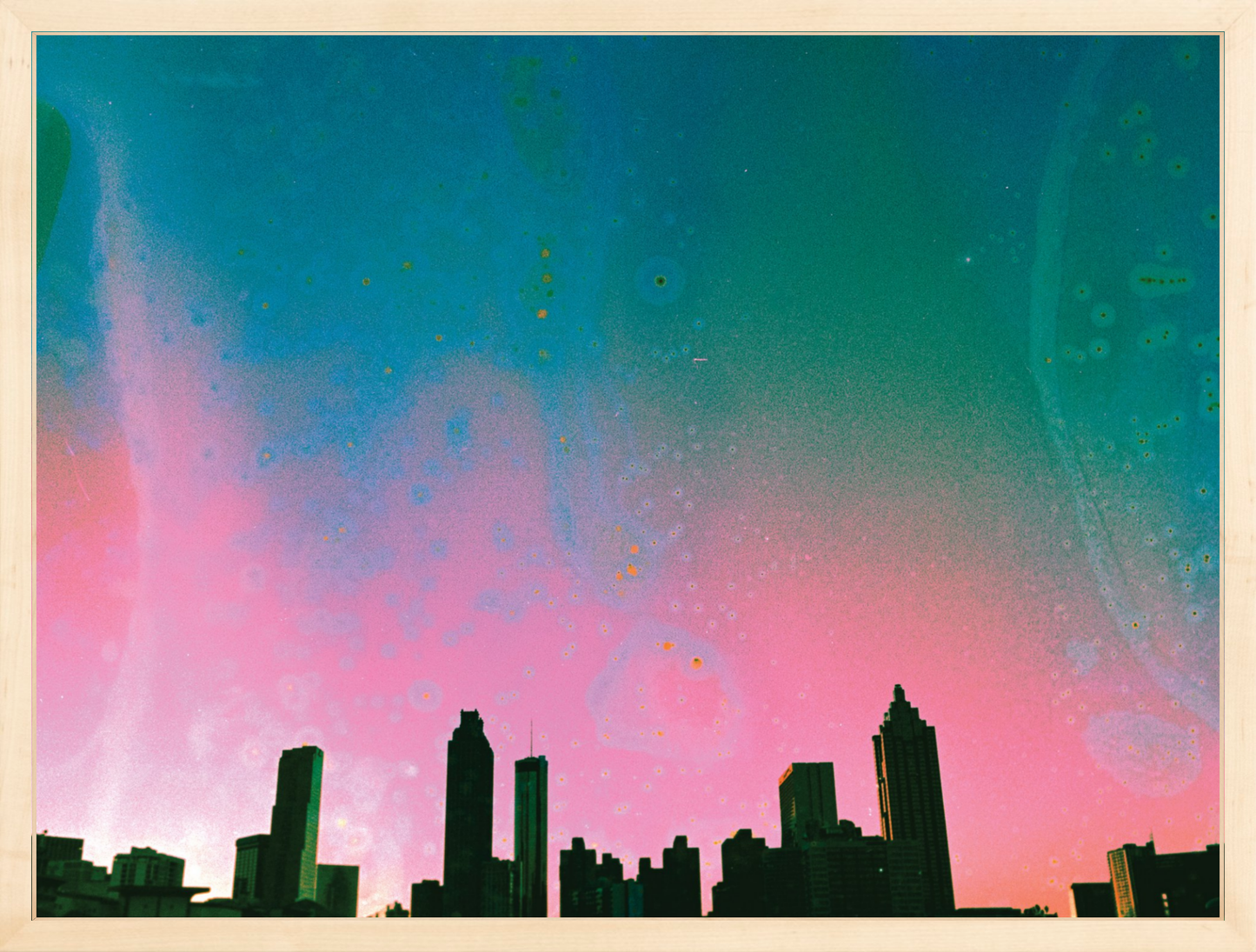 Teal & Pink Atlanta Skyline