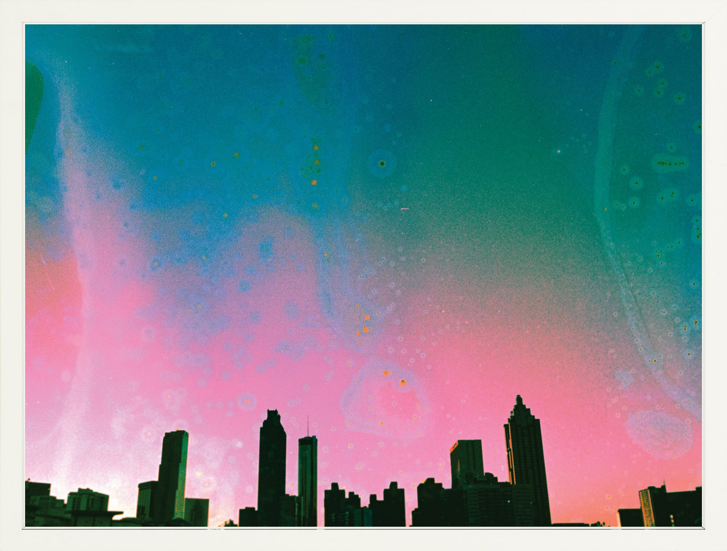 Teal & Pink Atlanta Skyline