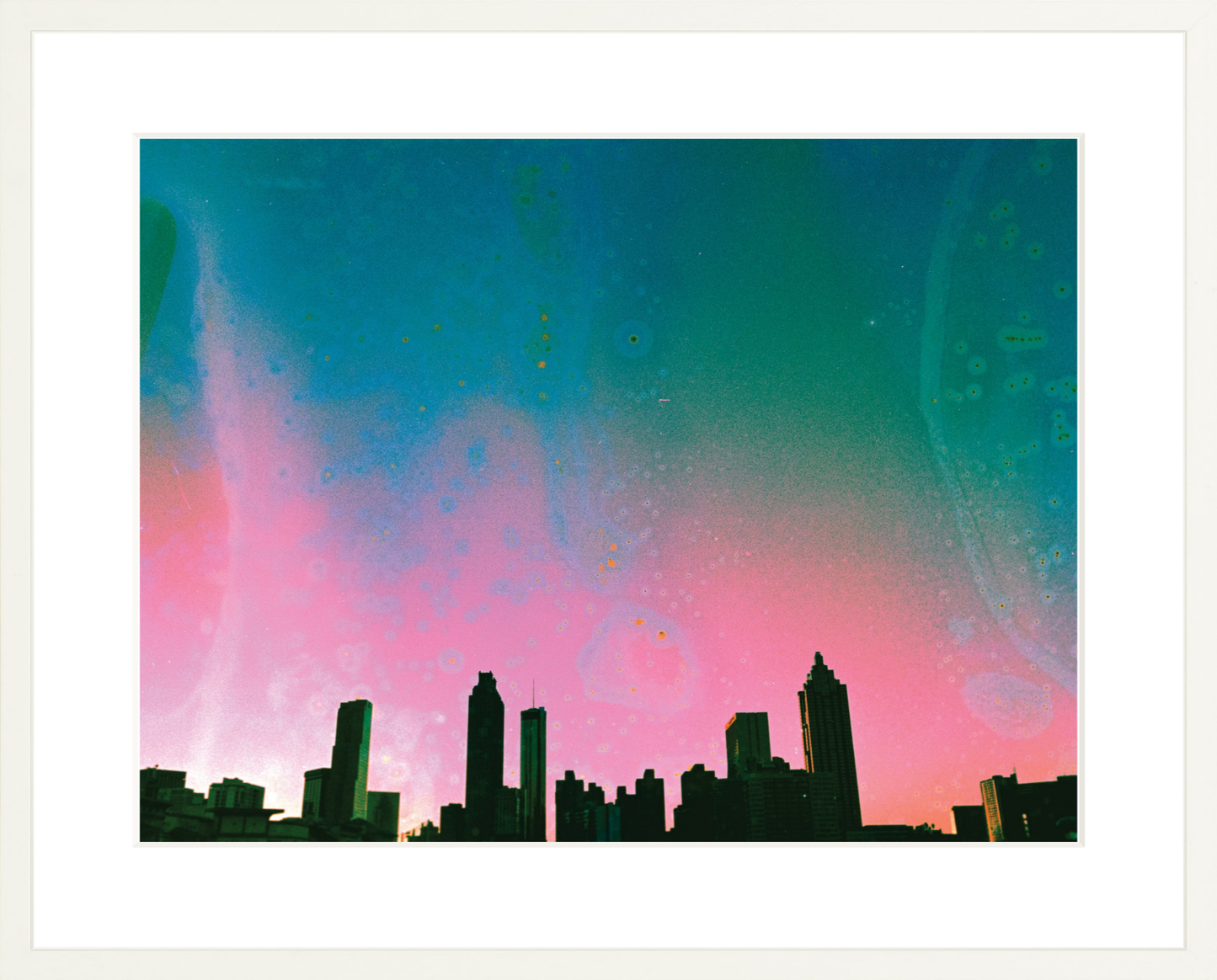 Teal & Pink Atlanta Skyline