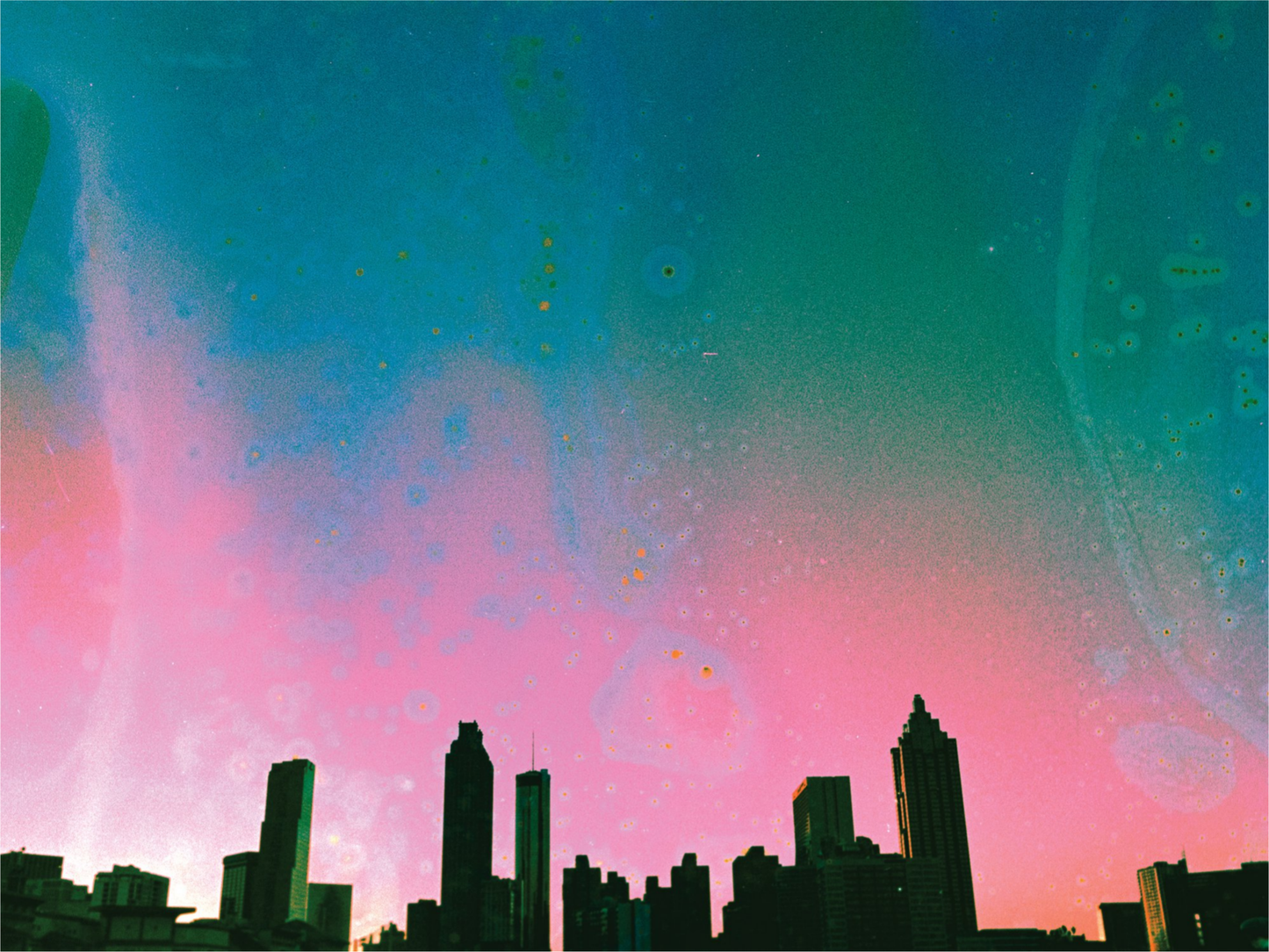 Teal & Pink Atlanta Skyline