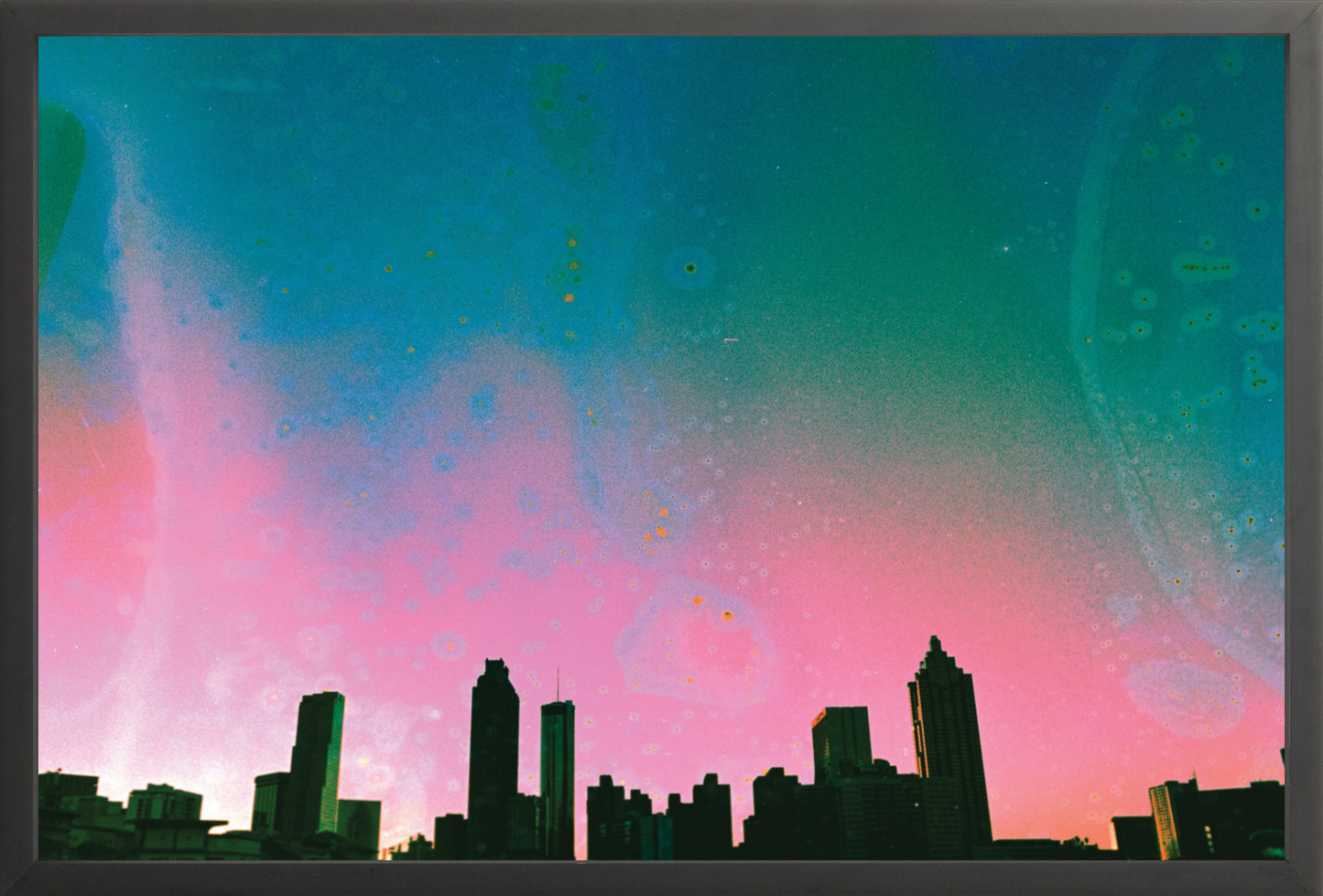 Teal & Pink Atlanta Skyline