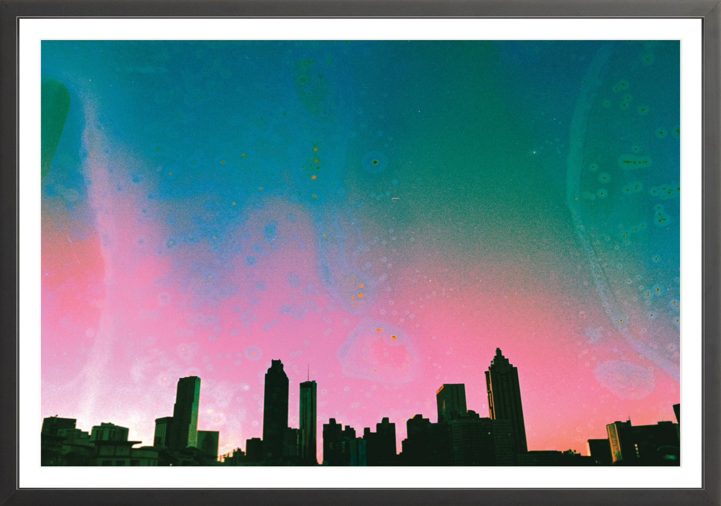 Teal & Pink Atlanta Skyline