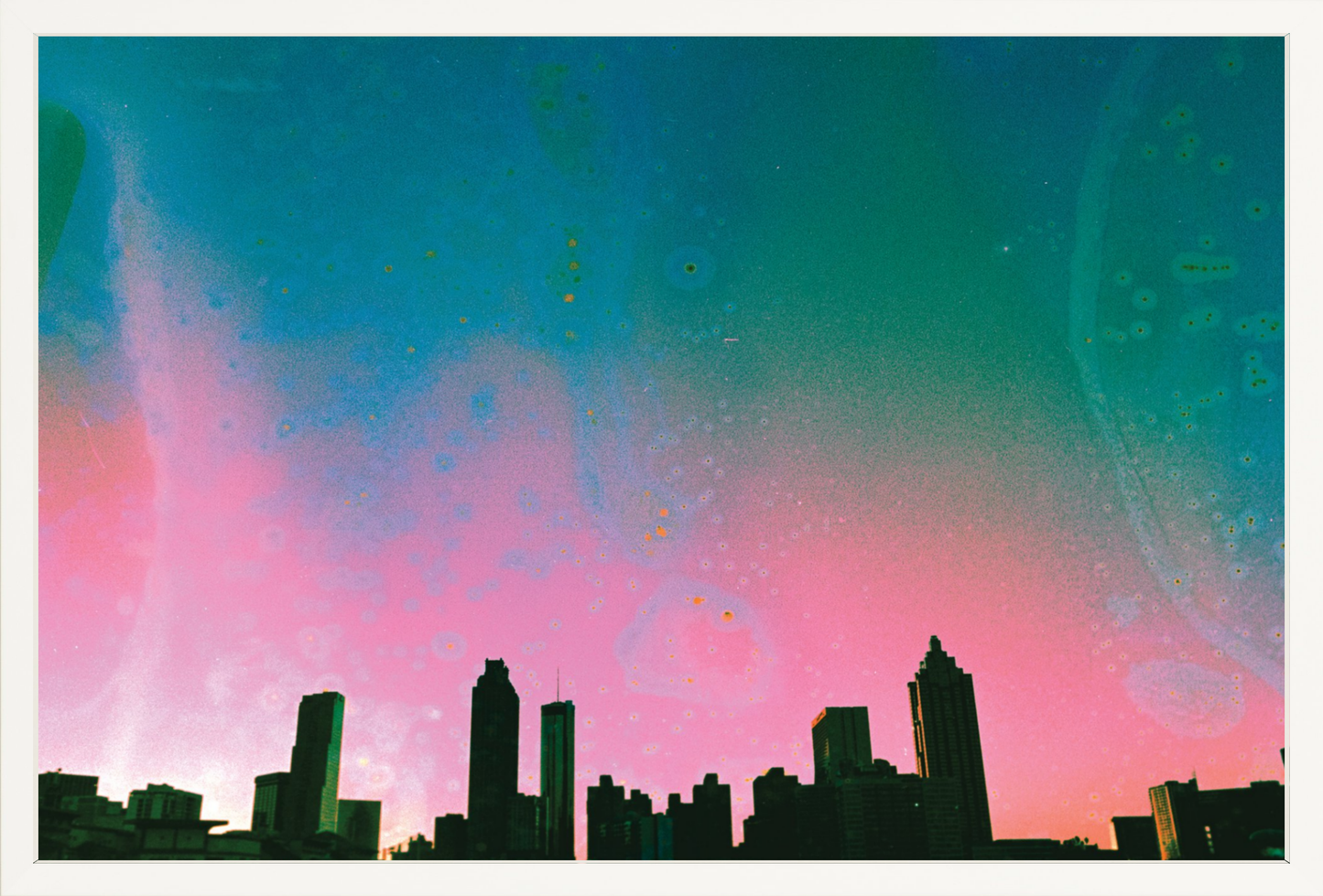 Teal & Pink Atlanta Skyline