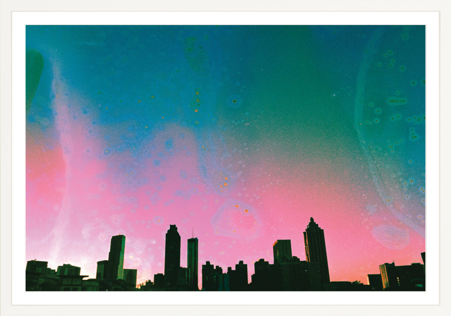 Teal & Pink Atlanta Skyline