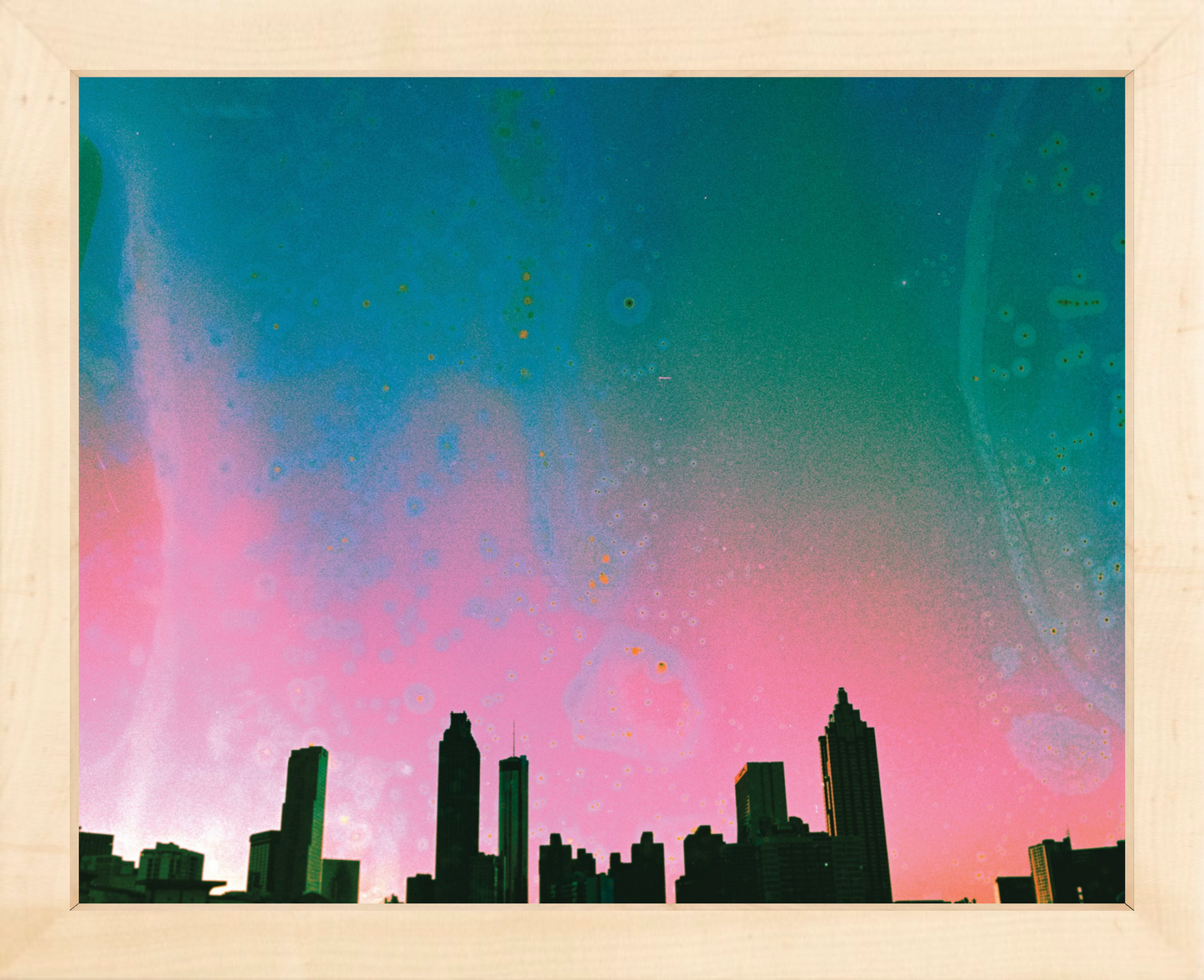 Teal & Pink Atlanta Skyline