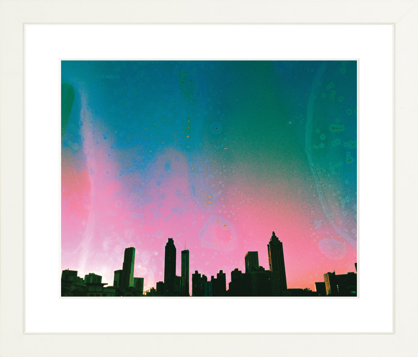 Teal & Pink Atlanta Skyline