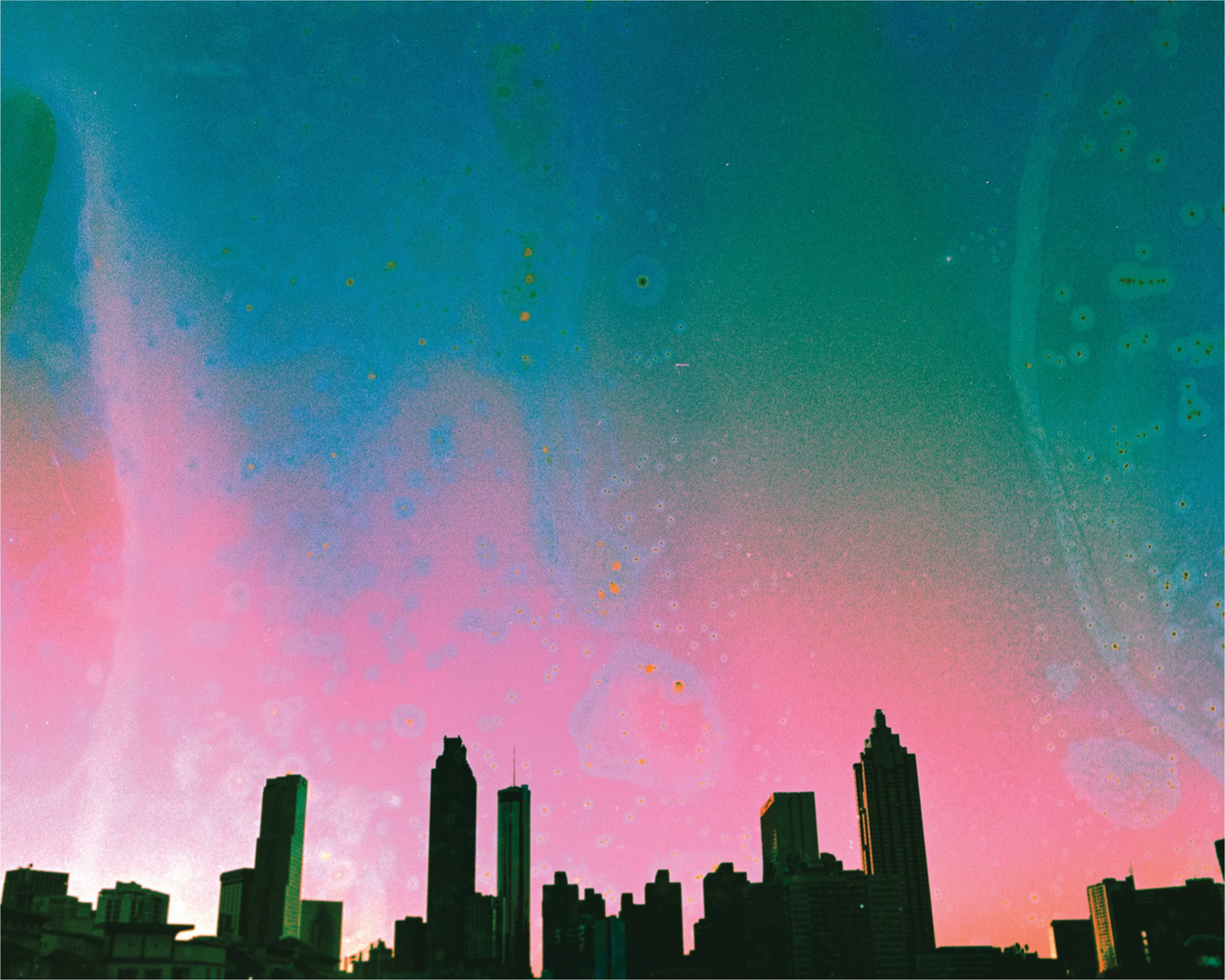 Teal & Pink Atlanta Skyline